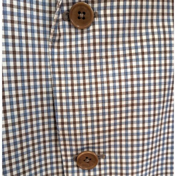 LIKE NEW CANALI Italy Men's 100% Wool Plaid Check Brown Two Button Blazer Sz 52L - Picture 4 of 13